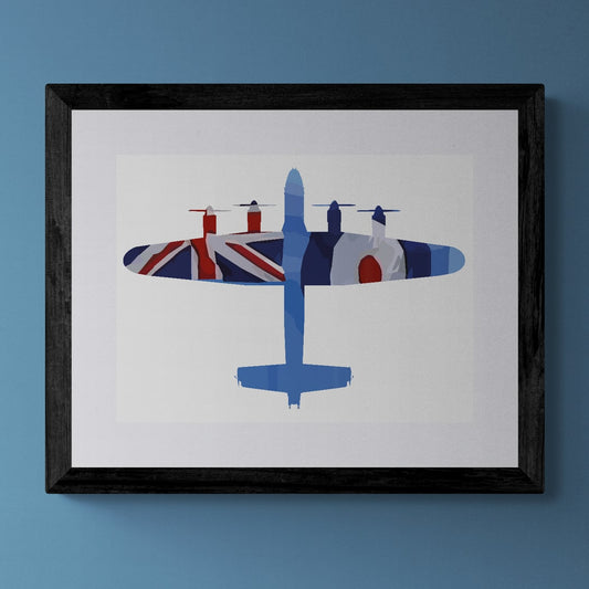 Avro Lancaster RAF Ensign Print