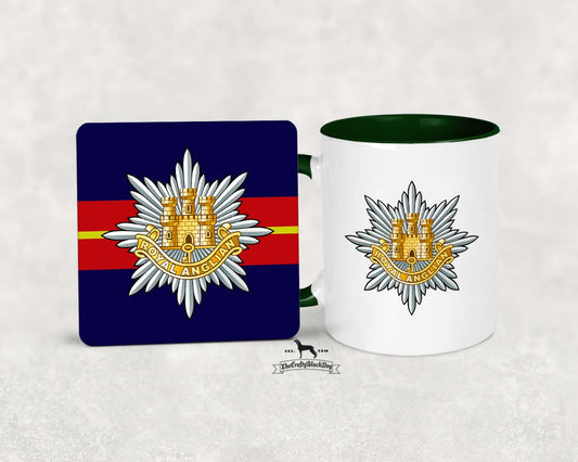 ROYAL ANGLIAN REGT - MUG and COASTER SET