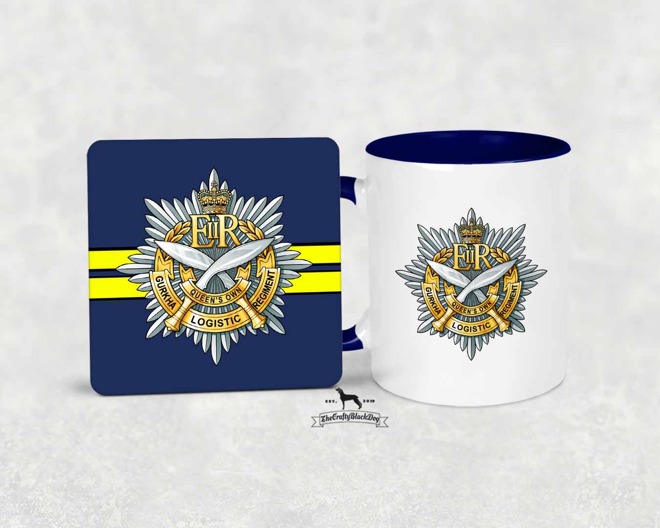 Queen's Own Gurkha Logistic Regiment RLC  - MUG and COASTER SET