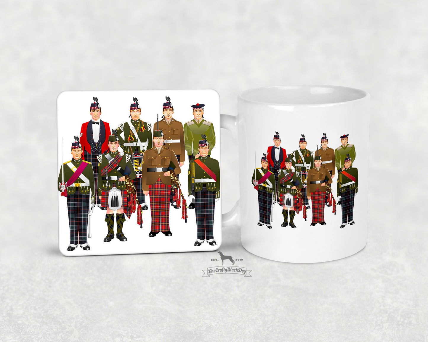 King's Own Scottish Borderers  - Uniform Mug and Coaster