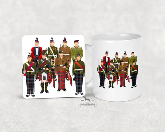 King's Own Scottish Borderers  - Uniform Mug and Coaster