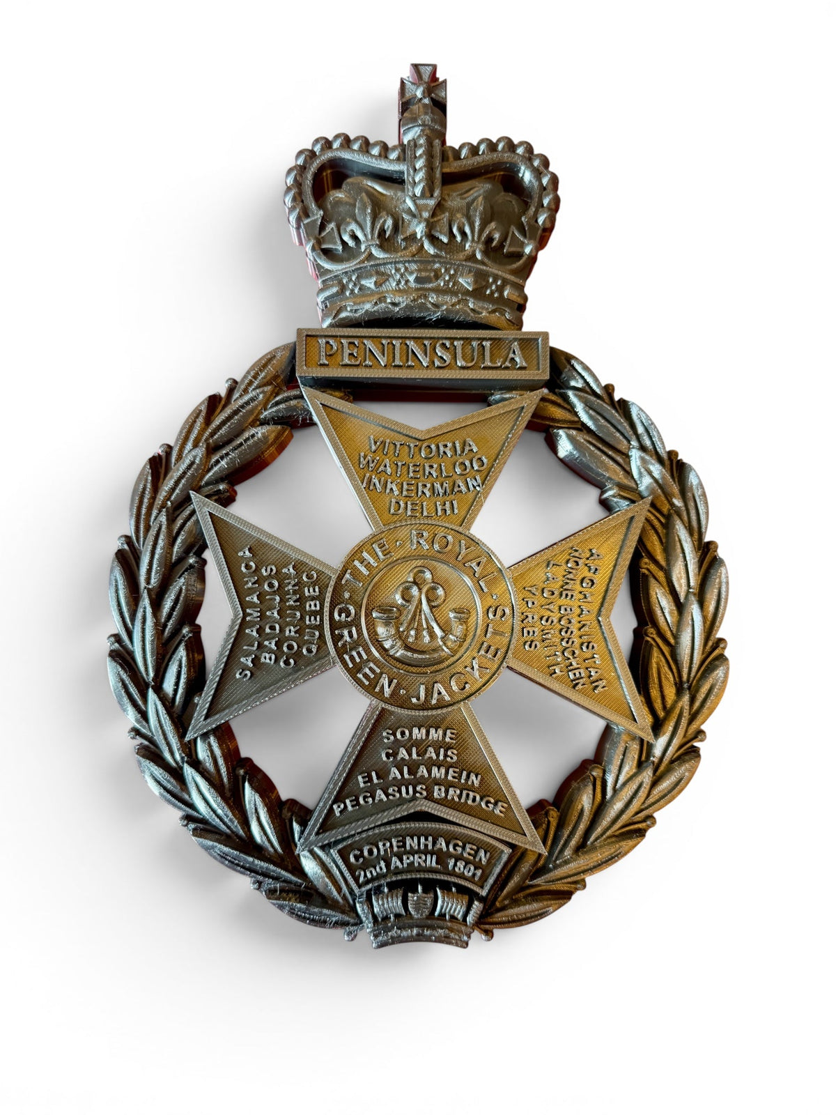 Royal Green Jackets All Black Cap Badge | Officially Licensed