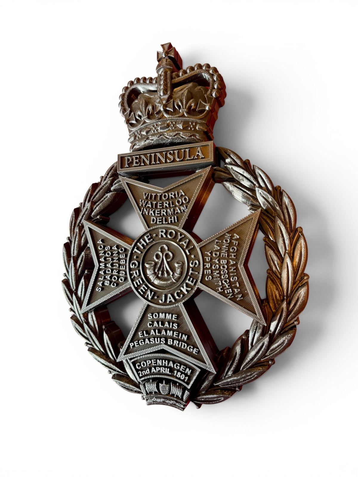 Royal Green Jackets All Black Cap Badge | Officially Licensed