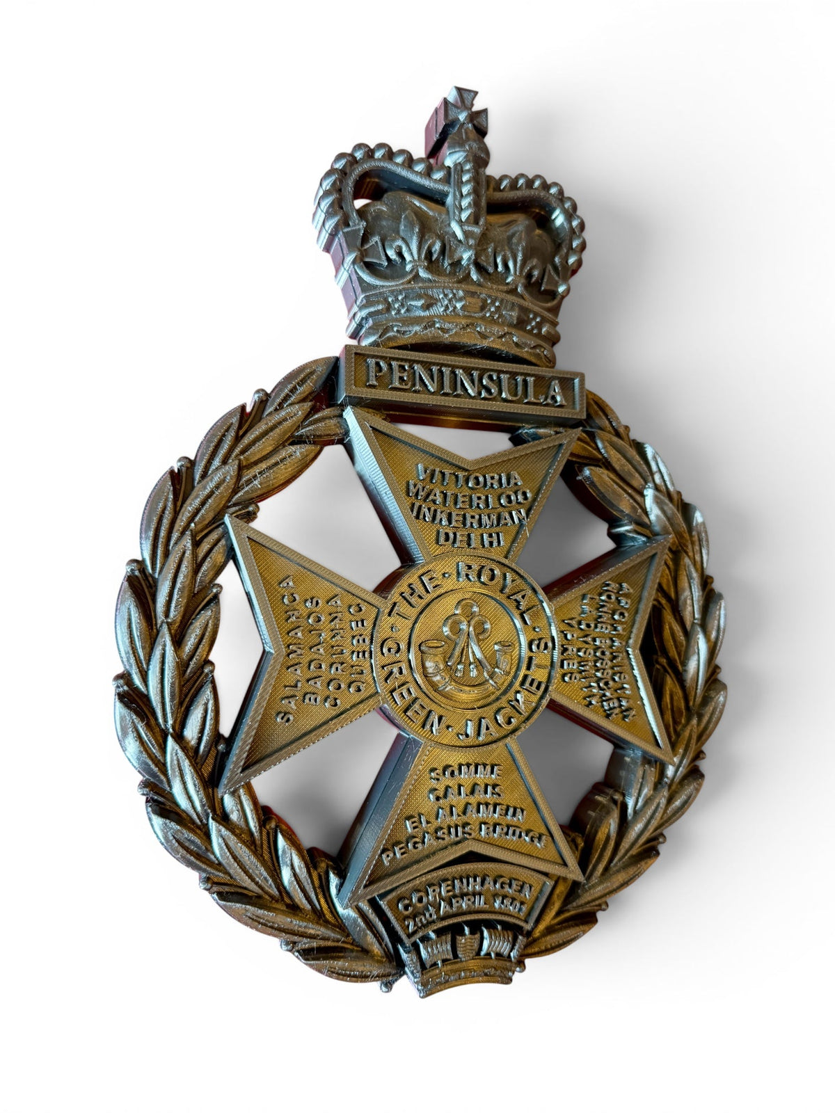 Royal Green Jackets All Black Cap Badge | Officially Licensed
