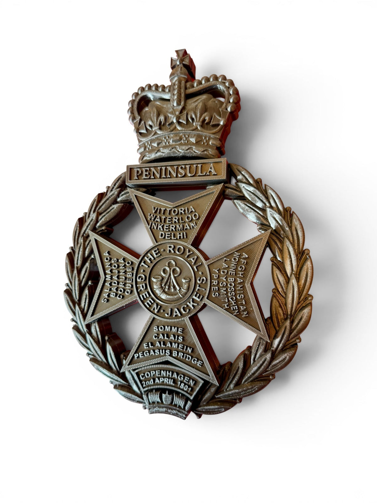 Royal Green Jackets All Black Cap Badge | Officially Licensed