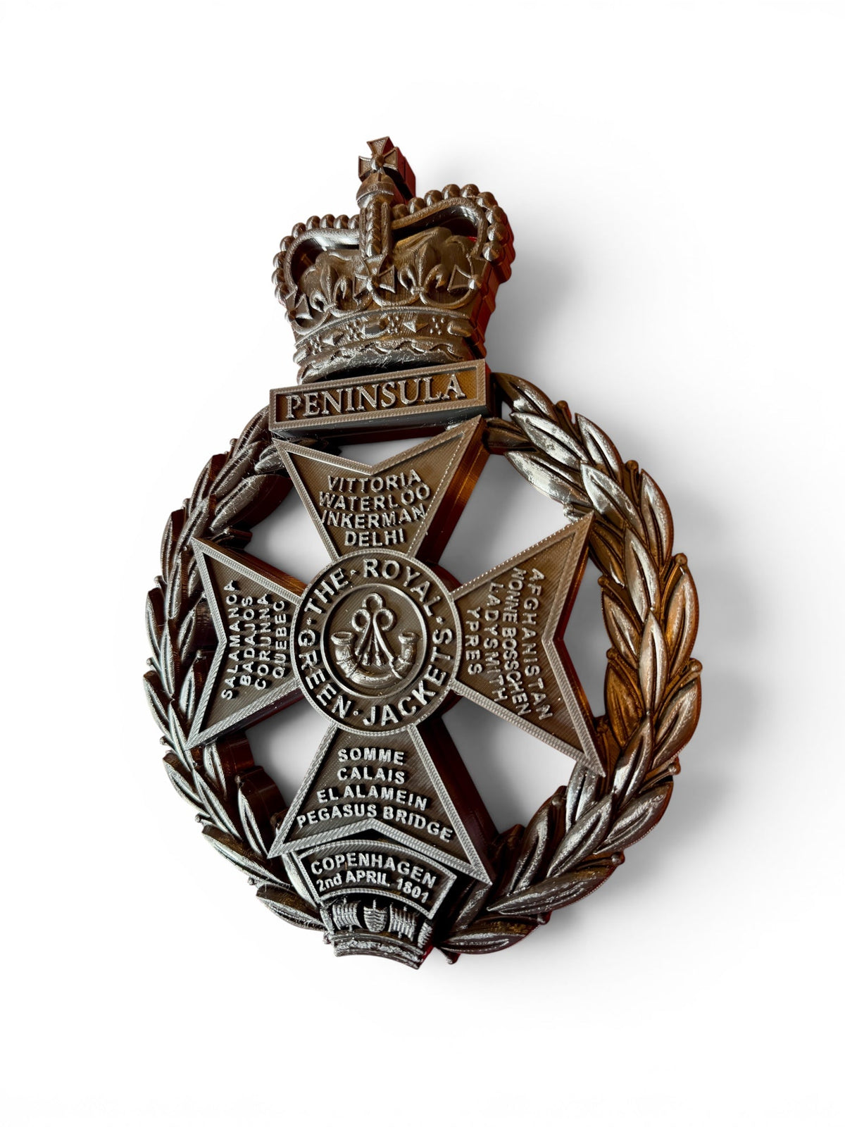 Royal Green Jackets All Black Cap Badge | Officially Licensed
