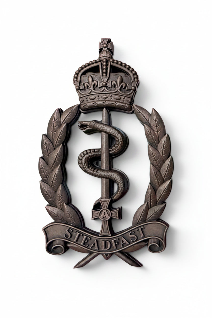 Royal Army Medical Service Brass Hand Painted Cap Badge | Officially Licensed