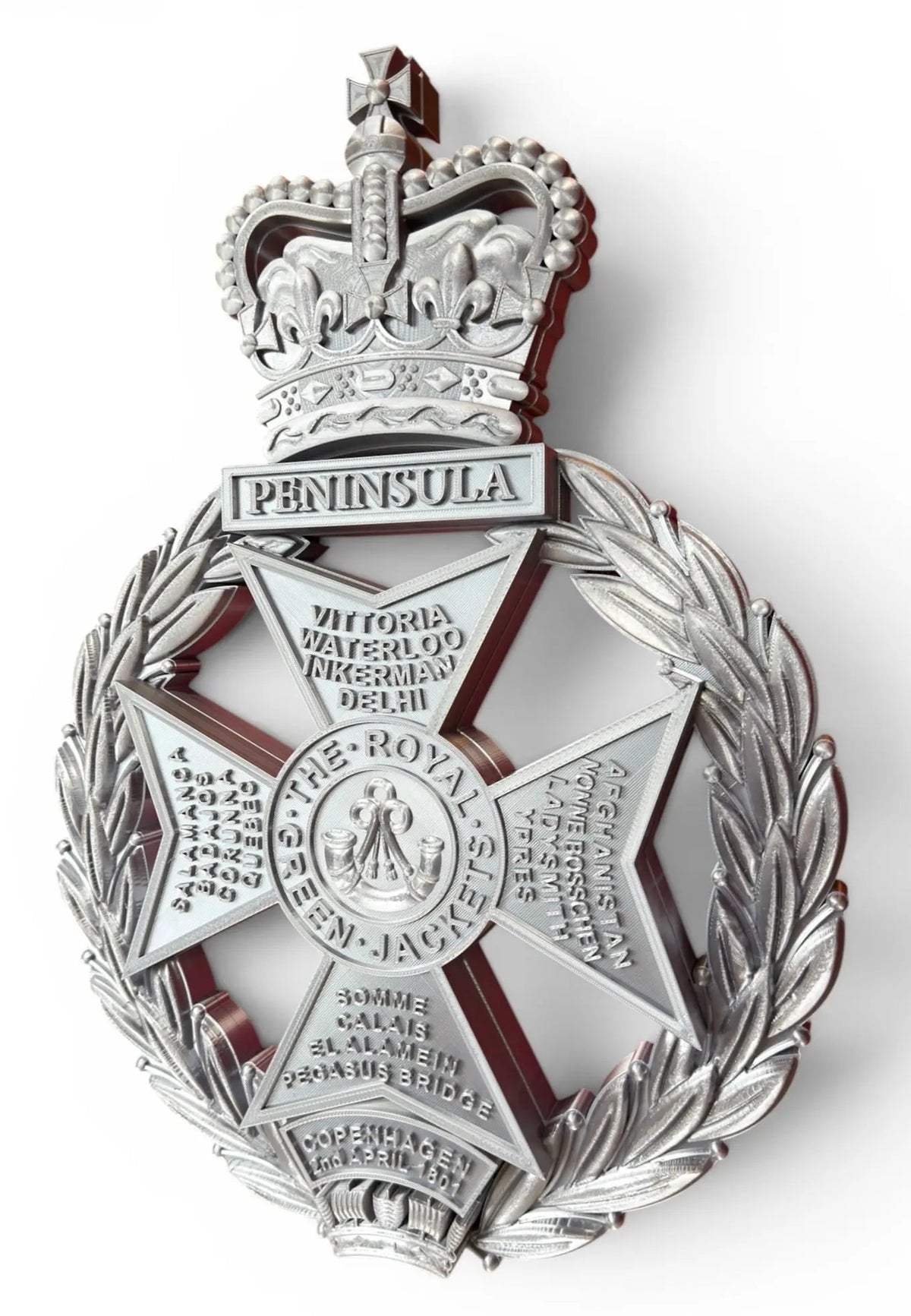 Royal Green Jackets Silver XL Cap Badge | Officially Licensed