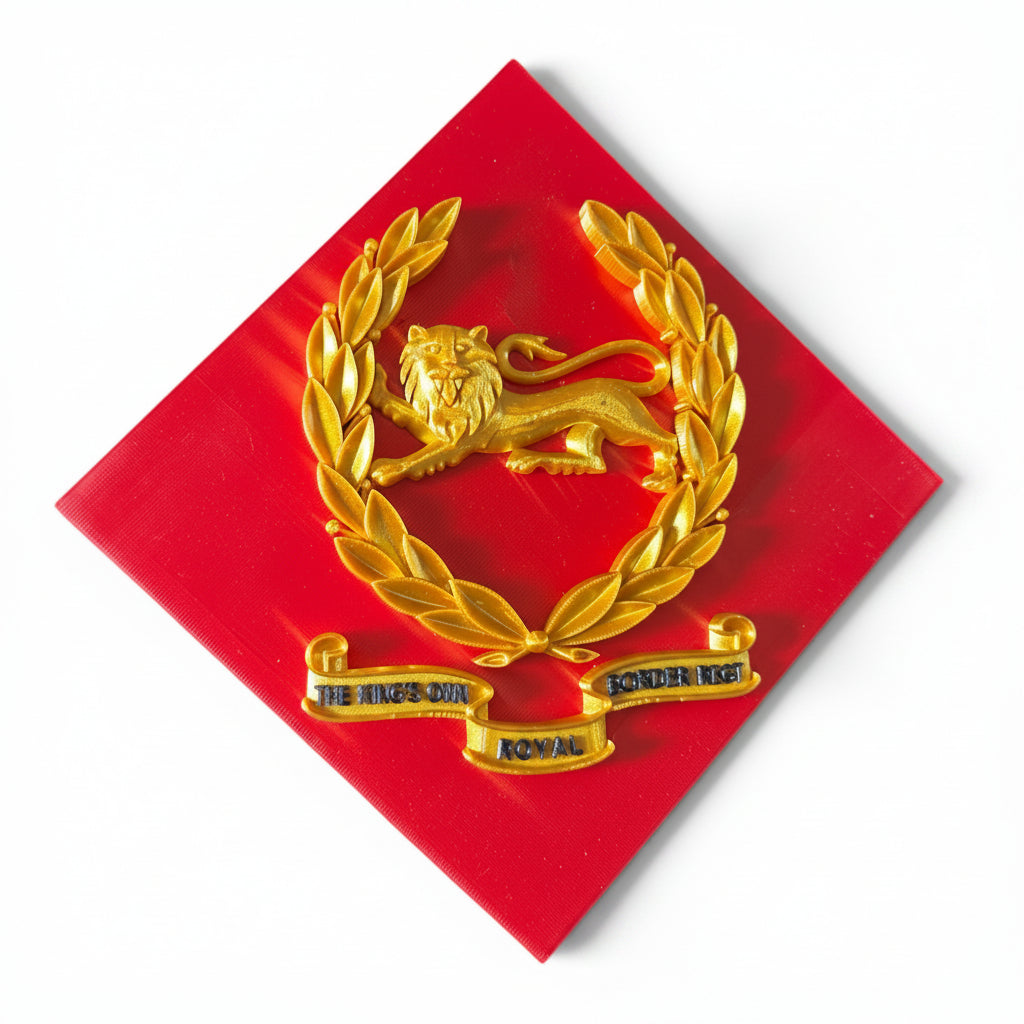 King's Own Royal Border Regiment Beret Badge with Scroll | Officially Licensed