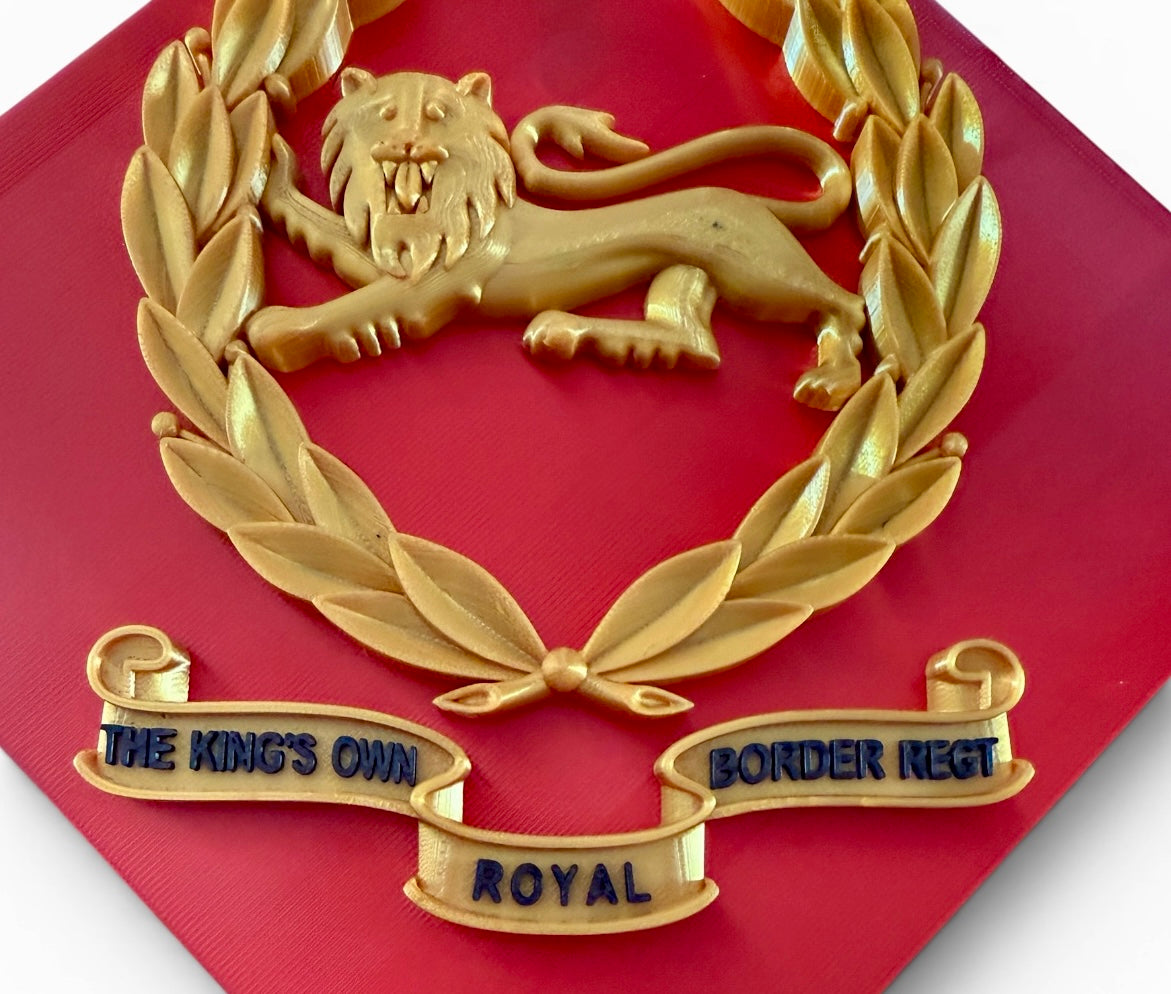 King's Own Royal Border Regiment Beret Badge with Scroll | Officially Licensed