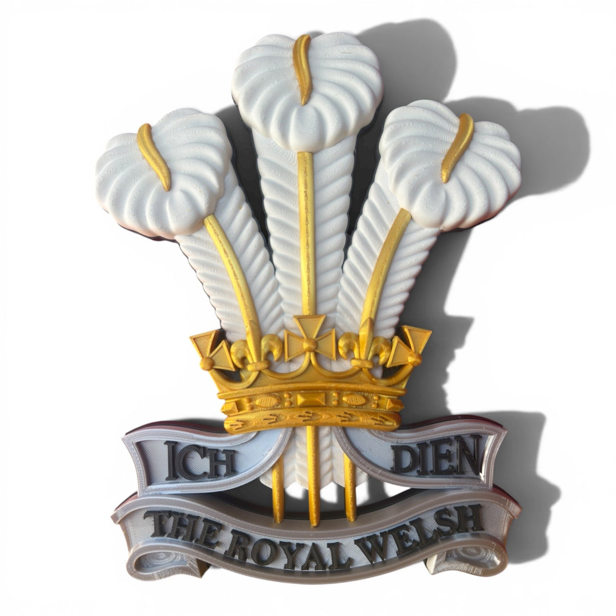 The Royal Welsh Silver, Gold & White Cap Badge | Officially Licensed