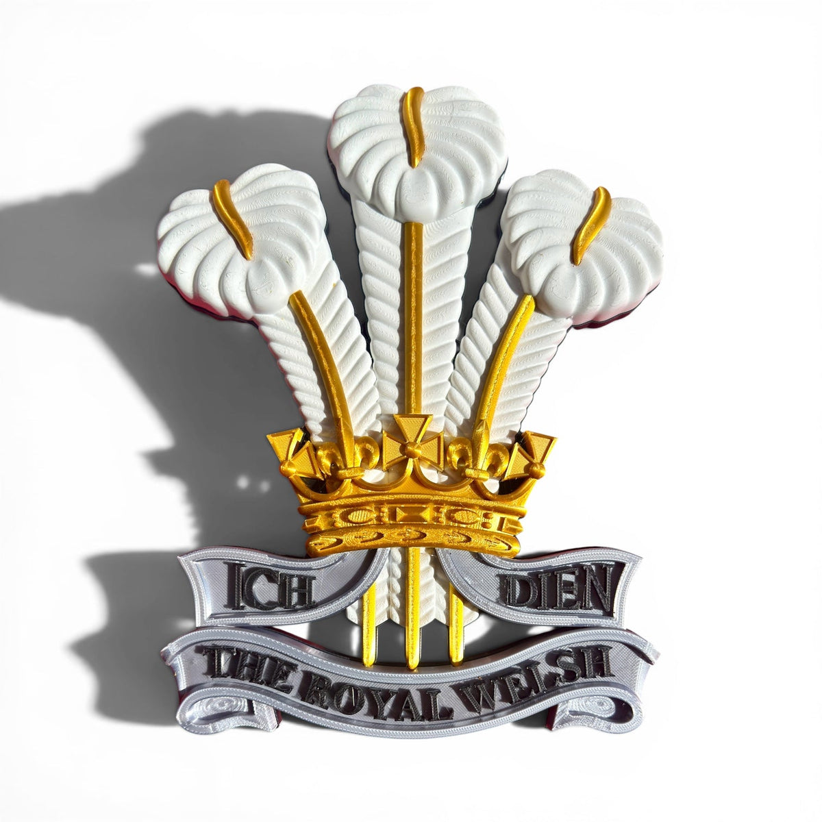 The Royal Welsh Silver, Gold & White Cap Badge | Officially Licensed