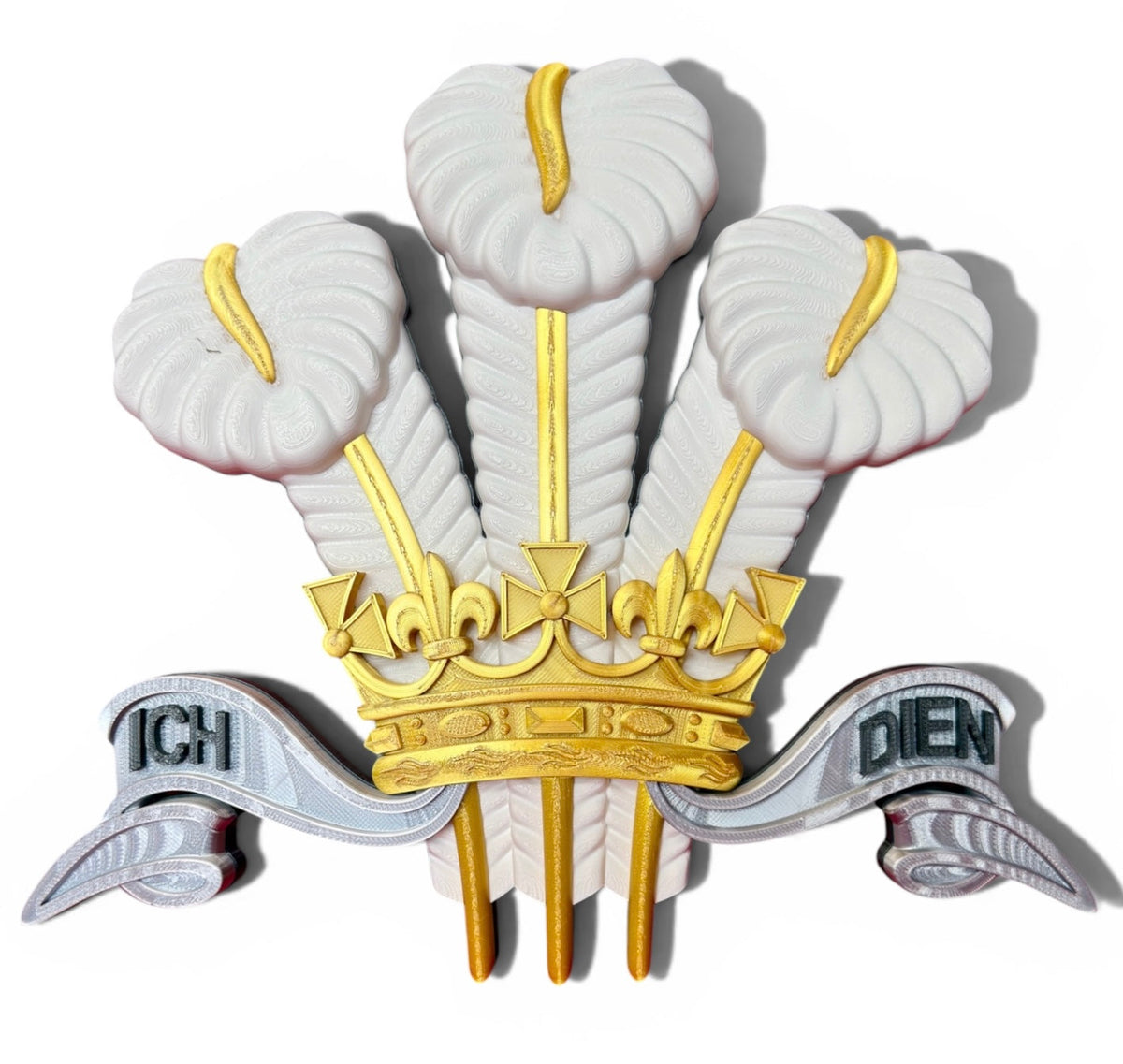 The Royal Regiment of Wales Silver, Gold & White Cap Badge | Officially Licensed