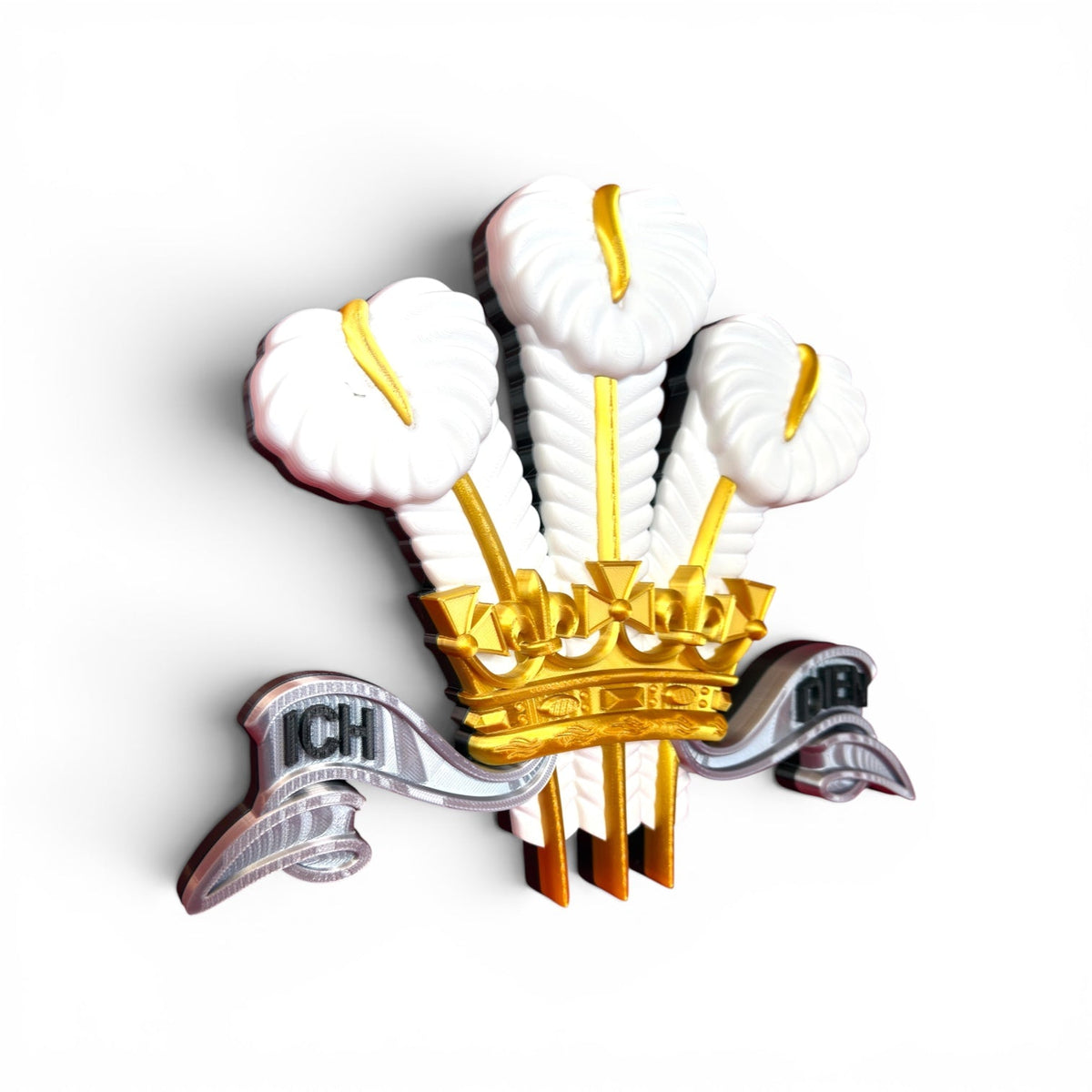 The Royal Regiment of Wales Silver, Gold & White Cap Badge | Officially Licensed