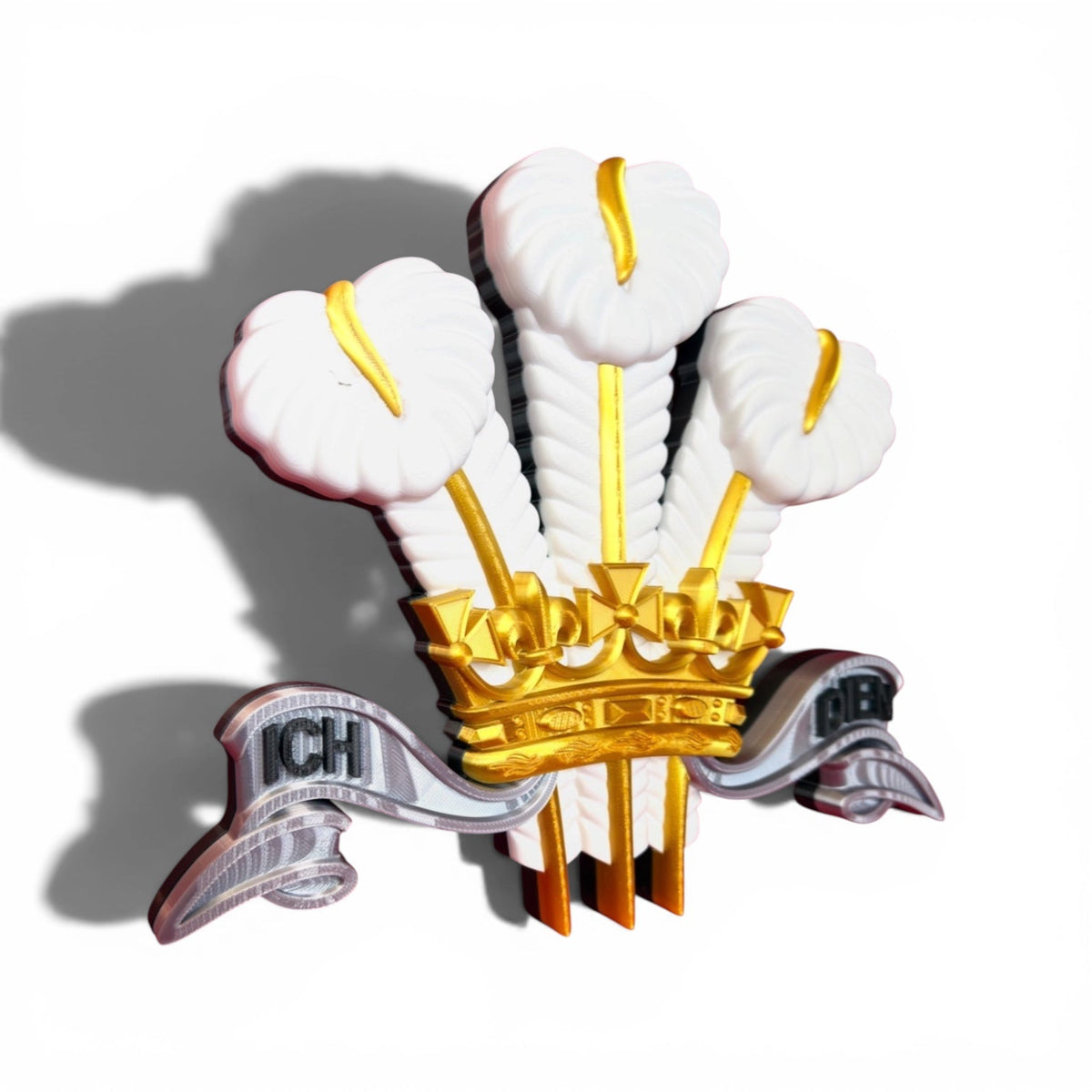 The Royal Regiment of Wales Silver, Gold & White Cap Badge | Officially Licensed