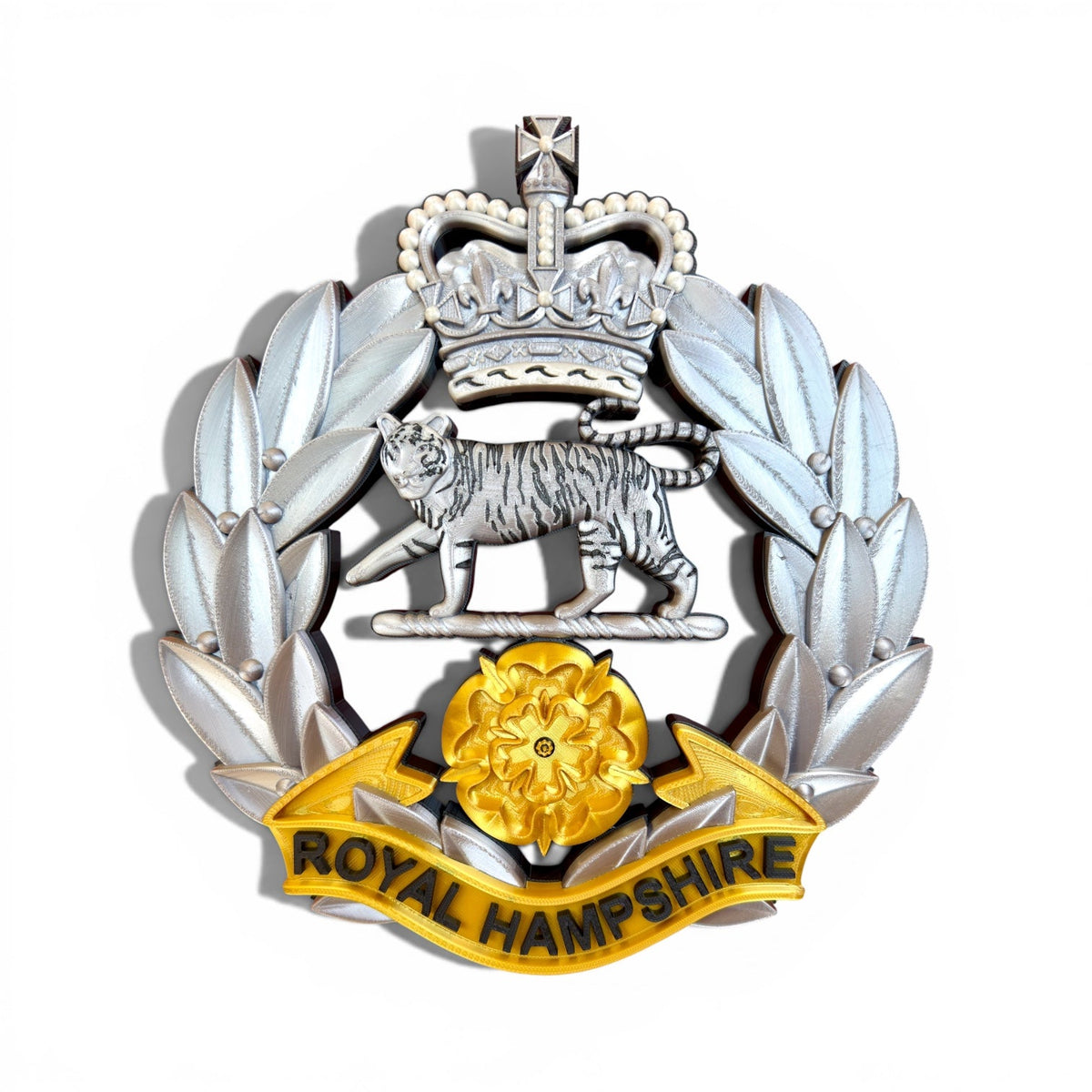 Royal Hampshire Regiment Silver & Gold Cap Badge | Officially Licensed