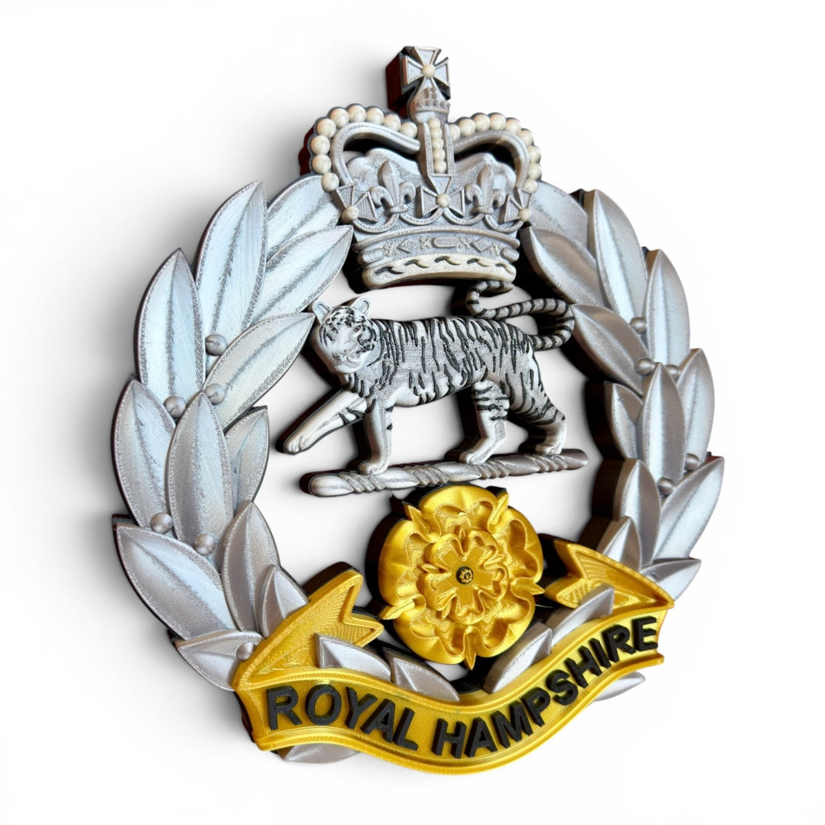 Royal Hampshire Regiment Silver & Gold Cap Badge | Officially Licensed