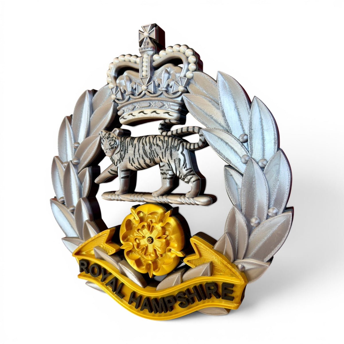 Royal Hampshire Regiment Silver & Gold Cap Badge | Officially Licensed