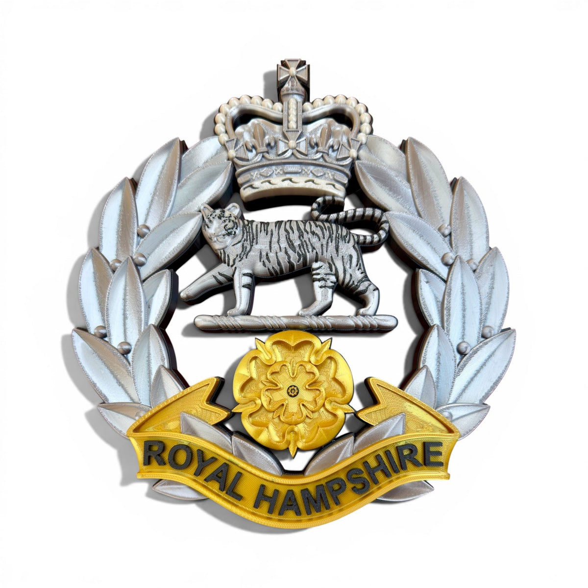 Royal Hampshire Regiment Silver & Gold Cap Badge | Officially Licensed