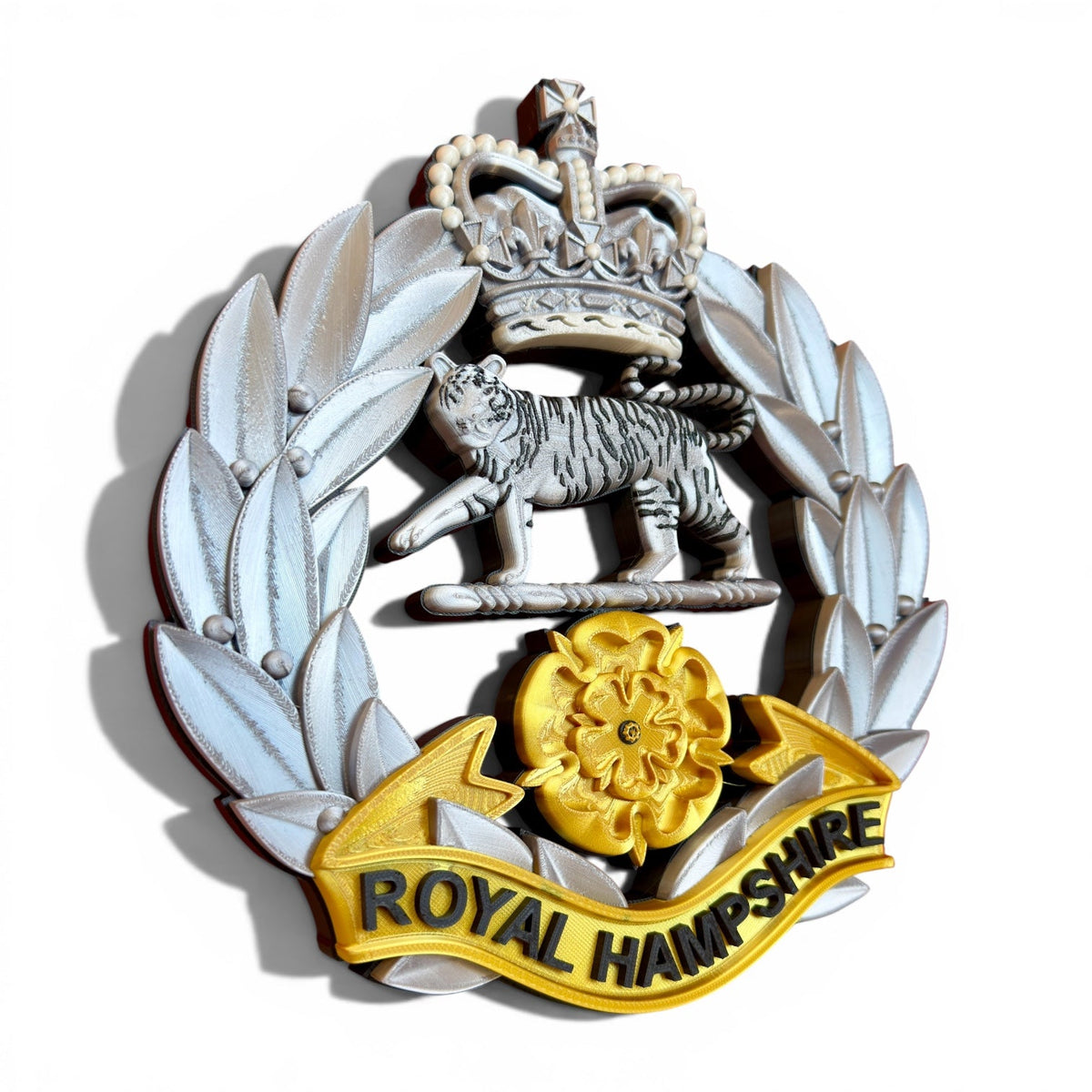 Royal Hampshire Regiment Silver & Gold Cap Badge | Officially Licensed