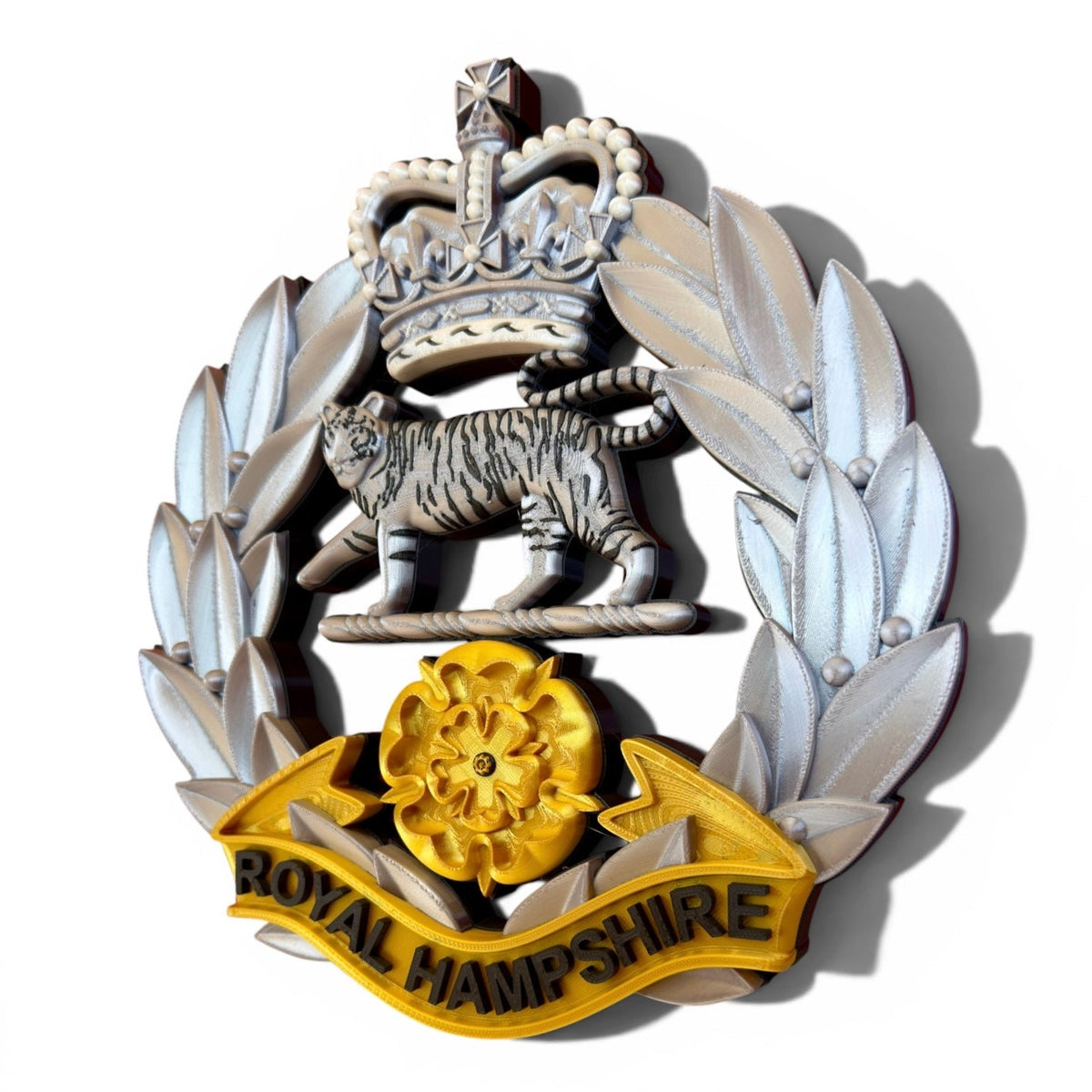 Royal Hampshire Regiment Silver & Gold Cap Badge | Officially Licensed