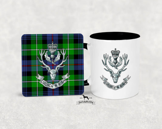 Queen's Own Highlanders - MUG and COASTER SET