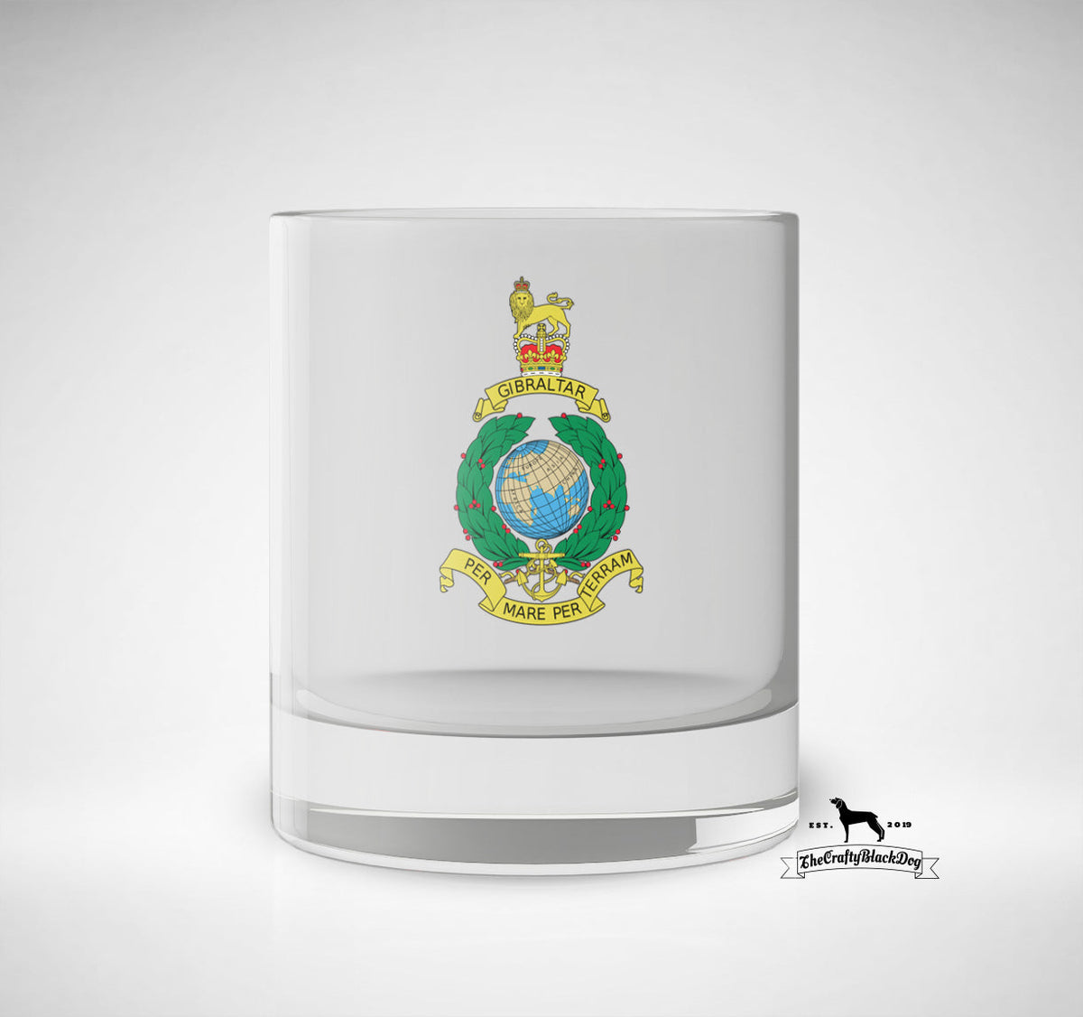 Royal Marines Corps Crest - Whiskey/Spirit Glass