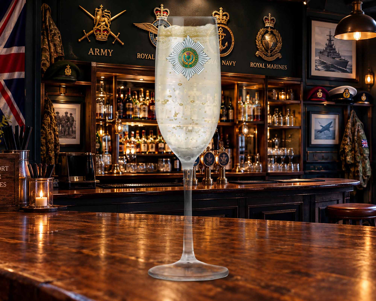 Scots Guards - Champagne/Prosecco Flute Glass
