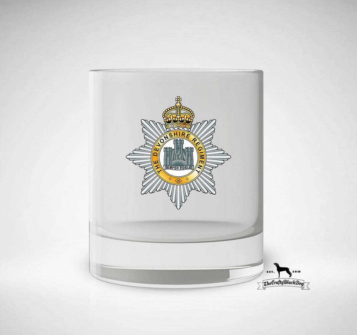 Devonshire Regiment - Whiskey/Spirit Glass