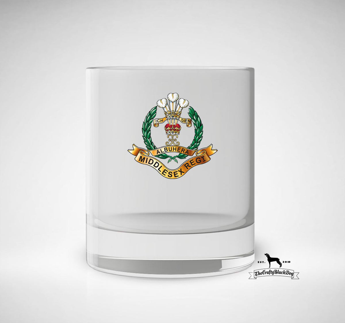 Middlesex Regiment - Whiskey/Spirit Glass