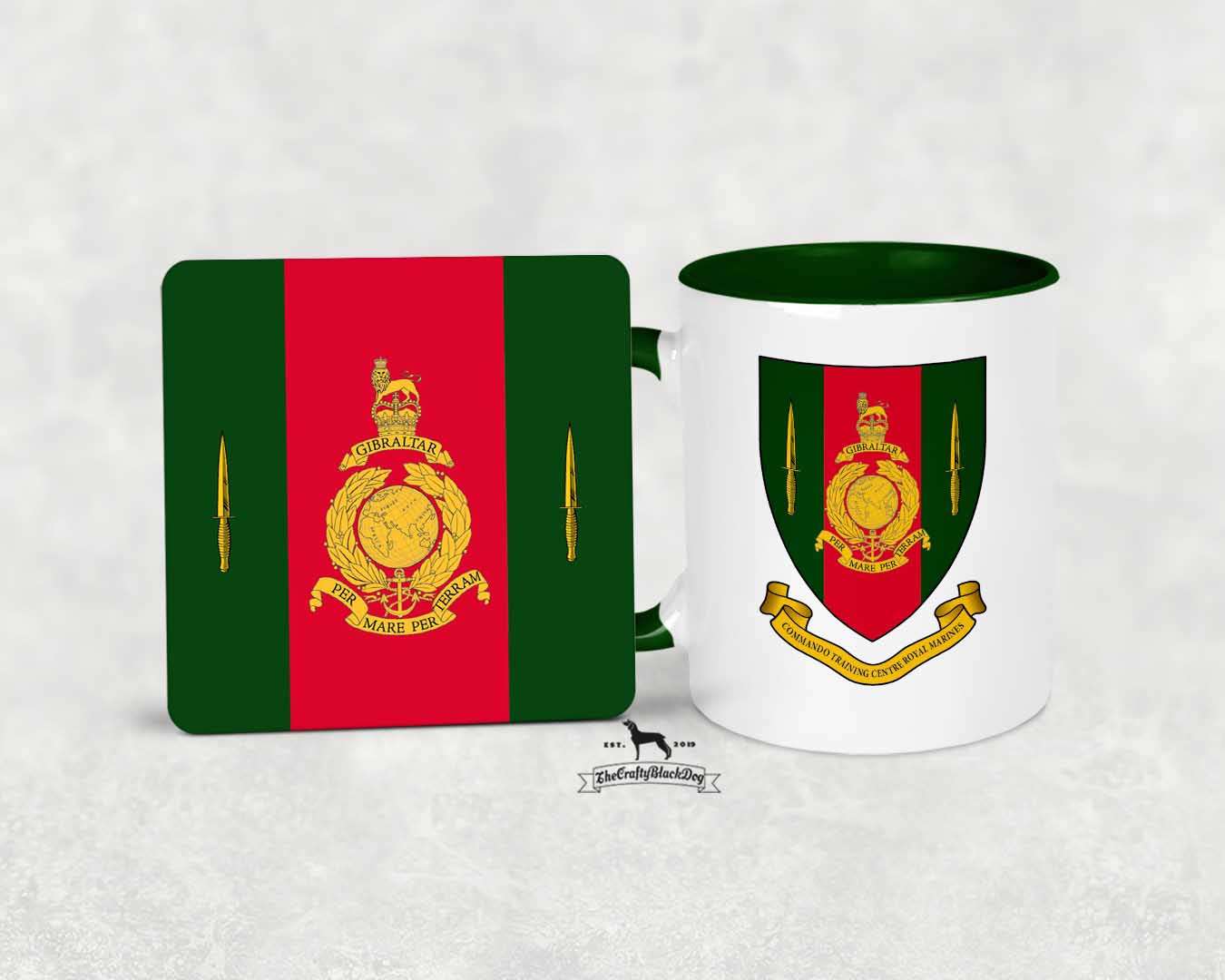 Commando Training Centre Royal Marines  - MUG and COASTER SET