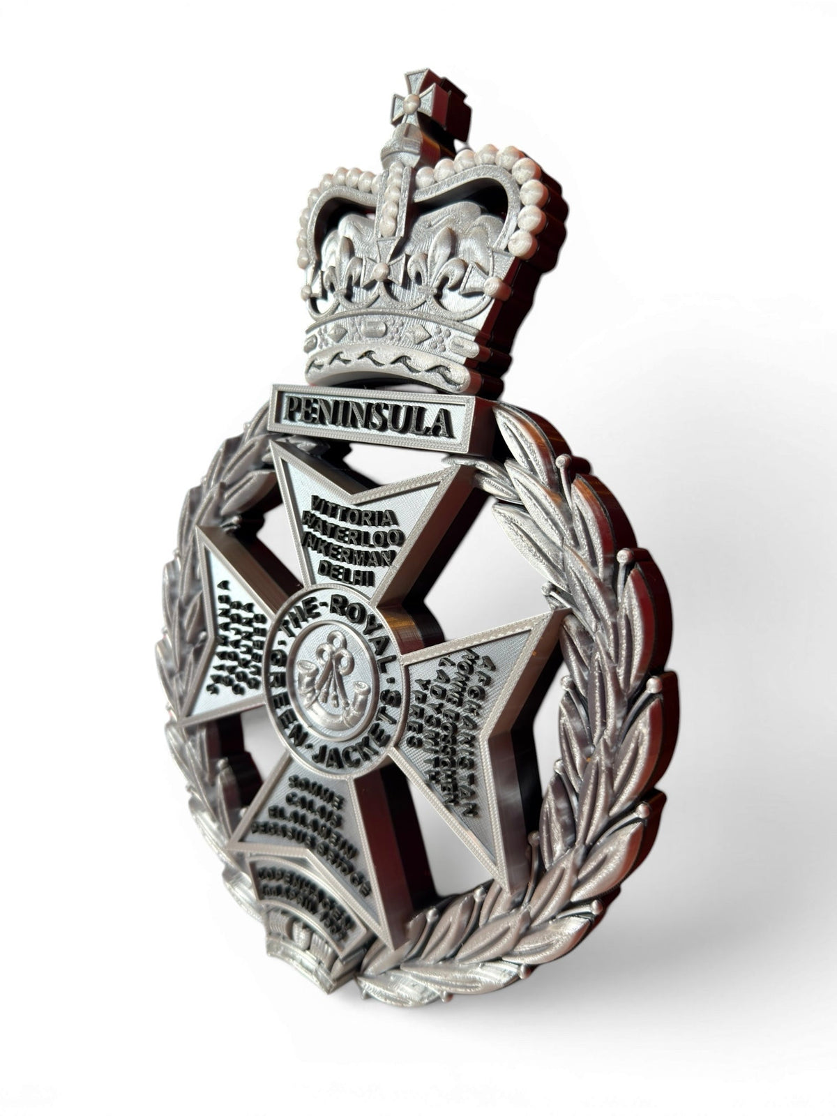 Royal Green Jackets Silver & Black Cap Badge | Officially Licensed