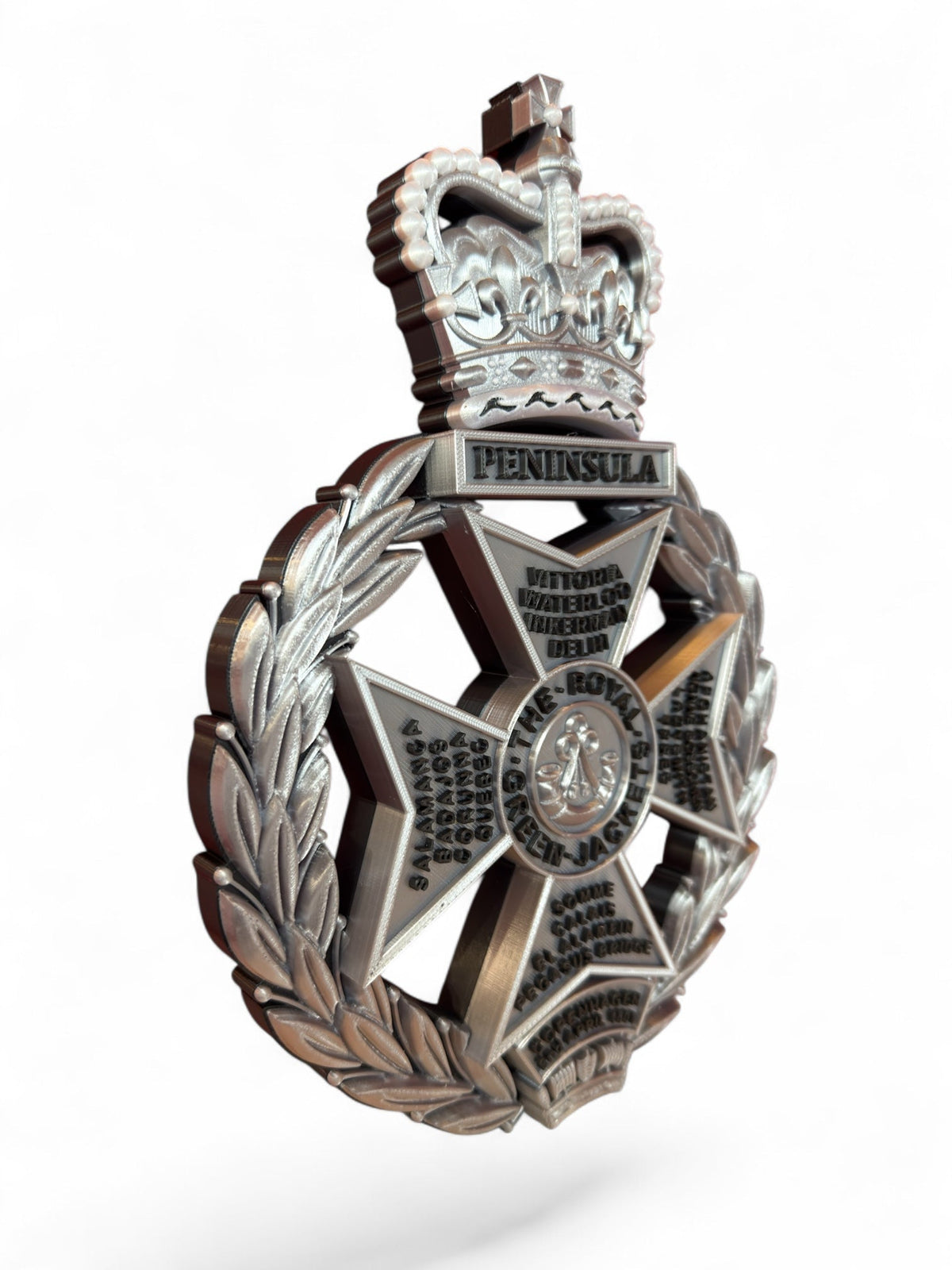 Royal Green Jackets Silver & Black Cap Badge | Officially Licensed