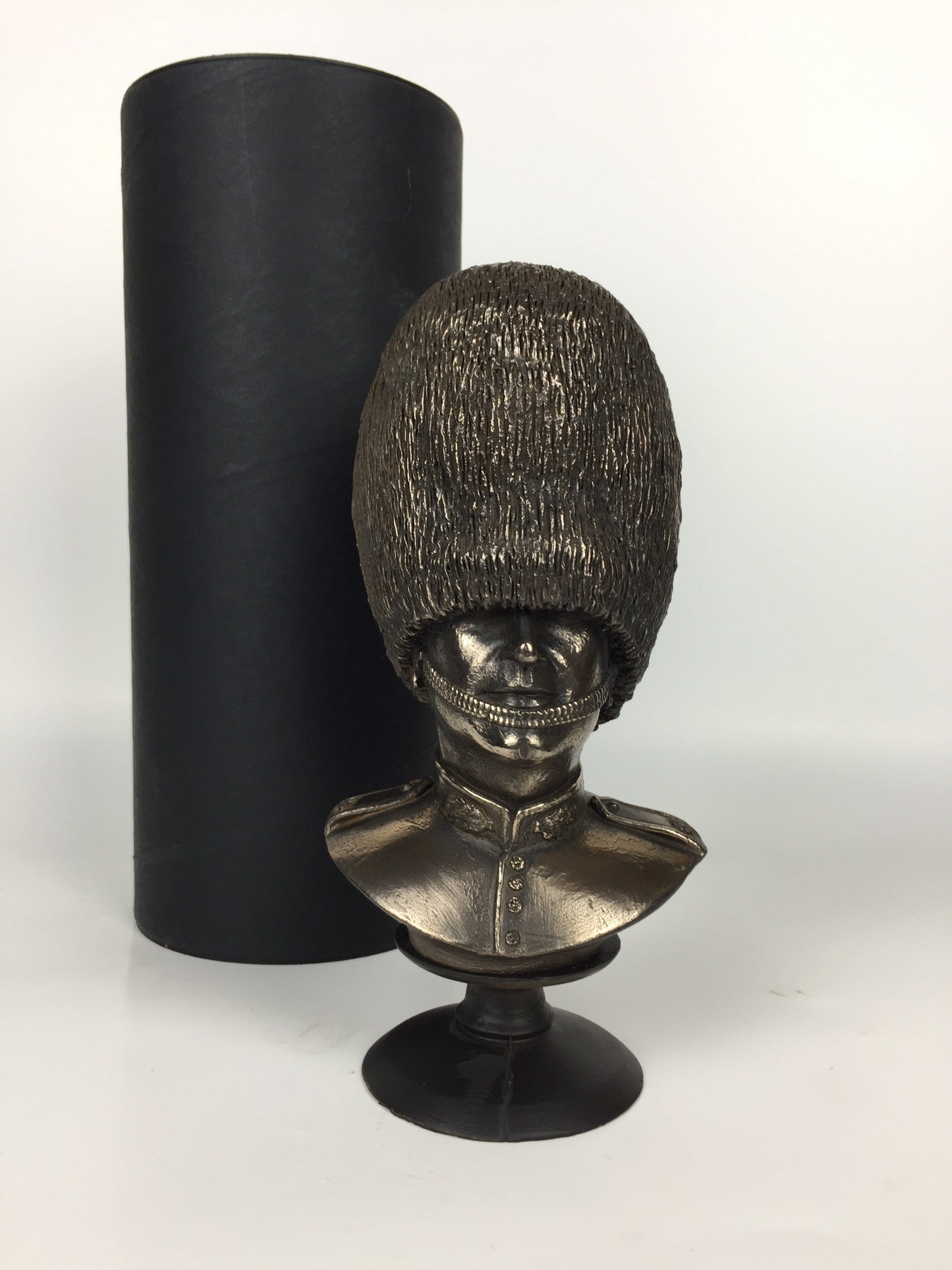 Scots Guard Bust Cold Cast Bronze Military Statue Sculpture
