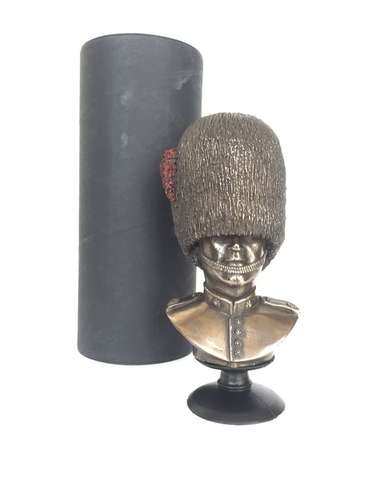 Coldstream Guard Bust, Cold Cast Bronze Military statue.