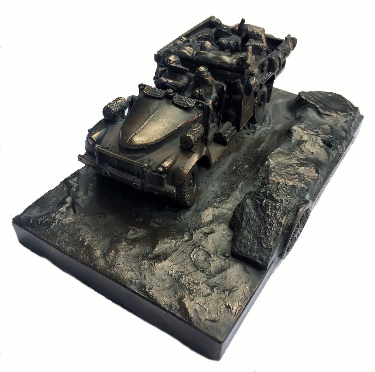 Long Range Desert Group Chevrolet Cold Cast Bronze Statue