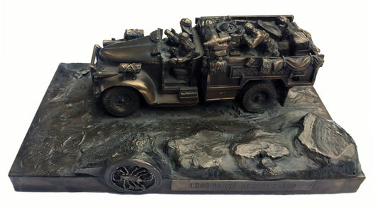 Long Range Desert Group Chevrolet Cold Cast Bronze Statue