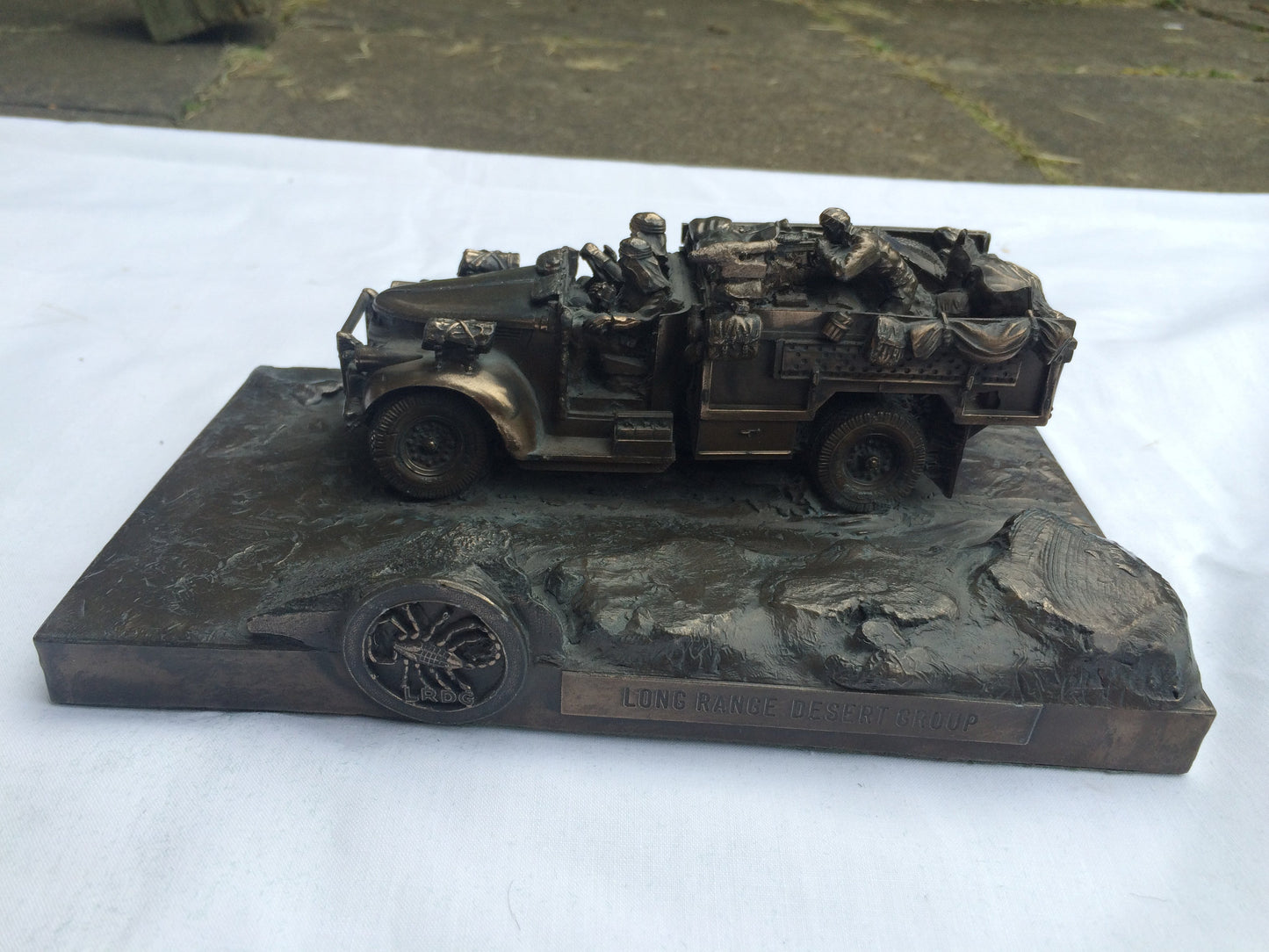 Long Range Desert Group Chevrolet Cold Cast Bronze Statue