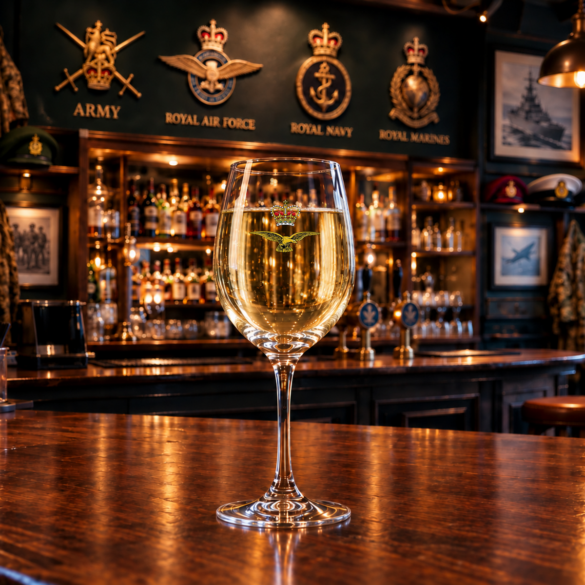 RAF Eagle & Crown - Gin Glass | The Crafty Black Dog - Gin Glass | The Crafty Black Dog