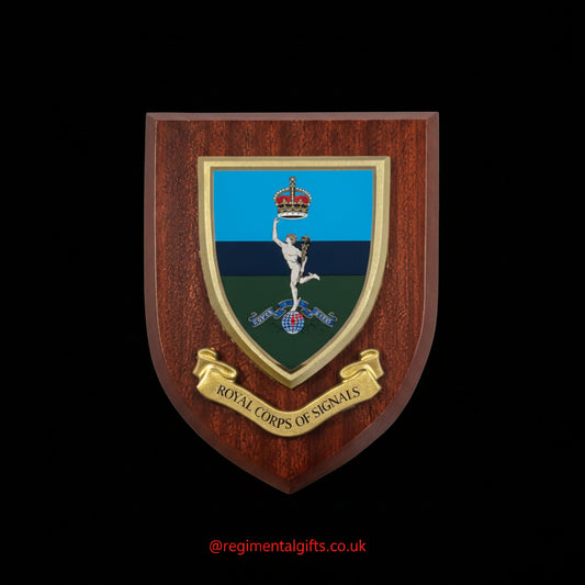 Royal Signals (Royal Corps of Signals) (RS) King's Crown - Wall Shield Plaque | MOD Licensed Seller
