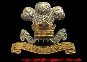 12th Royal Lancers Cap Badge