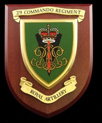 29 Commando Regiment Royal Artillery (Royal Regiment Of Artillery) (RA) Wall Shield Plaque