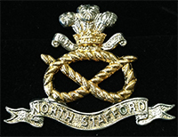The North Staffordshire Regiment  Cap Badge