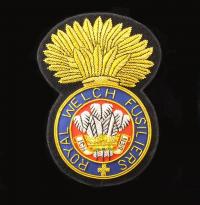 Royal Welch Fusiliers Military Blazer Badge Wire Bullion 
