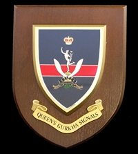 Queens Gurkha Signals Wall Shield Plaque