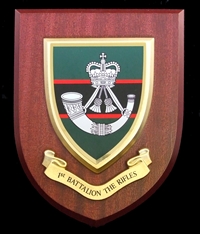 1st Battalion The Rifles Wall Shield Plaque