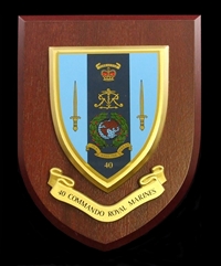 40 Commando Royal Marines  (RM) Wall Shield Plaque