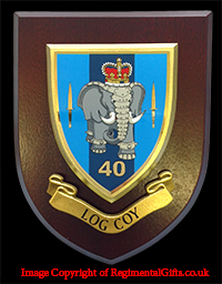 Log Company 40 Commando Royal Marines (RM) Wall Shield Plaque