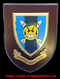 Mortar Troop 40 Commando Royal Marines (RM) Wall Shield Plaque