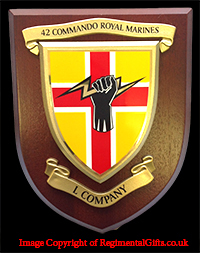 Lima Company 42 Commando Royal Marines (RM) Wall Shield Plaque